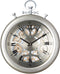 Metalen - radarklok - draaiende tandwielen- 40x50cm zilver