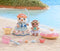 Sylvanian Families 5804 - Zeeotter zussen - Snorkelset met babyboot en snorkeluitrusting