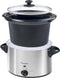Bestron ASC350 - Slowcooker 3,5L - 3 programma's keramische pan glazen deksel - Zilver