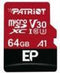 Patriot EP V30 A1 - microSDXC 64GB - 100 MB/s leessnelheid - 80 MB/s schrijfsnelheid