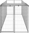 vidaXL - Hondenkennel - 4,84 - m² - staal - zilverkleurig