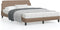 vidaXL - Bedframe - met - hoofdbord - kunstleer - cappucinnokleurig - 140x190 - cm