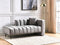 LANNILS - Chaise longue - Taupe - Rechtszijdig - Fluweel
