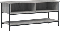 vidaXL - Tv-meubel - 100x35x45 - cm - bewerkt - hout - grijs - sonoma - eikenkleurig