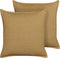 SUBULATA - Sierkussen set van 2 - Mosterdgeel - 45 x 45 cm - Linnen