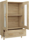 vidaXL - Hoge - kast - 70x31x115 - cm - bewerkt - hout - sonoma - eikenkleurig