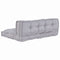vidaXL - Pallet - Sofa - Kussen - met - Rugsteun - Grijs - Stof