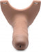 SM Hollow Silicone Dildo Strap-On - Beige