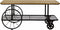 Bijzettafel DKD Home Decor Zwart Koper Natuurlijk PVC Metaal Spar 112 x 54 x 52 cm