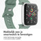 imoshion Siliconen⁺ bandje - Geschikt voor Apple Watch 1, 2, 3, 4, 5, 6, 7, 8, 9, 10 (42 mm), SE - 38/40/41 mm - Groen - S/M