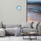 TFA Dostmann Analoge Getijdenklok, 60.3029.06, Tijdsbestek tussen eb en vloed, Getijdenklok, met roestvrijstalen frame, maritiem design in blauwtinten, blauw, 22 cm
