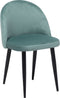 VISALIA - Eetkamerstoel - Groen - Fluweel