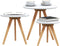 vidaXL - Koffietafelset - in - Massief - Walnoot - en - Engineered - Hout