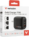 Verbatim Mini GaN Charger - Reislader 70W - 3-poorts USB-A en USB-C - Zwart