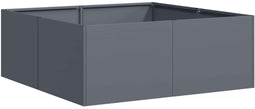 vidaXL - Plantenbak - 80x80x30 - cm - staal - antracietkleurig