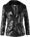 Dressforfun Paillettenjas - Damesjacket - Glinsterende pailletten - Zwart (L)