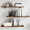 vidaXL - Wandschappen - 4 - st - 80x30x1,5 - cm - bewerkt - hout - gerookt - eikenkleur