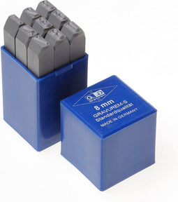 Gravurem S - Slagcijfers 8 mm - Set van 9 stuks
