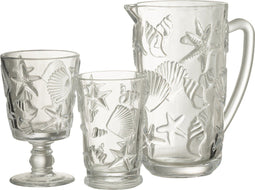 J-Line waterkan Zee - glas - transparant