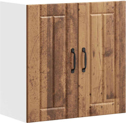 vidaXL - Keukenwandkast - Lucca - bewerkt - hout - oud - houtkleurig