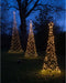 Anna's Collection Vlaggenmast kerstboom met ster - verlichting - 236 leds - 200 cm