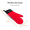 KitchenLove Siliconen Ovenwanten - Hittebestendig tot 350 °C - EN407 Gecertificeerd - Rood (2 stuks)
