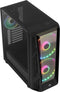Aerocool NightHawk Duo - Micro ATX/ Mini ITX/ ATX Midtower Behuizing - RGB Verlichting - Zwart