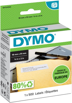 Dymo LW - Universele labels - 19 x 51 mm - Direct thermisch afdrukken - FSC-gecertificeerd