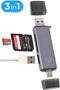 Nuvance - SD Kaart Lezer - USB USB-C Micro-USB - Plug & Play