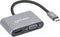 Manhattan 130691 - USB-C naar HDMI & VGA 4-in-1 Dockingstation - 4K@30Hz dual-video-uitvoer - Aluminium