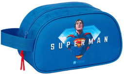Safta Superman Toilettas - 1 vak met rits - 26 x 15 x 12 cm - Blauw