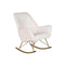 Schommelstoel Home ESPRIT Wit Gouden Polyester Metaal 73 x 75 x 97 cm