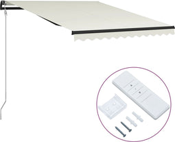 vidaXL - Luifel - automatisch - uittrekbaar - 300x250 - cm - crème