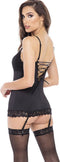 Rene Rofe - Zwart hollywood jurkje met jarretels - S/M