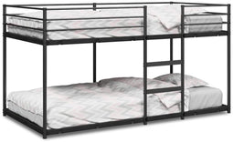 vidaXL - Stapelbed - zonder - matras - 90x200 - cm - staal - zwart