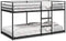 vidaXL - Stapelbed - zonder - matras - 90x200 - cm - staal - zwart
