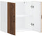 vidaXL - Keukenwandkast - Lucca - bewerkt - hout - oud - houtkleurig