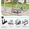 Woltu Fietsparkeerstandaard 3-voudig - Zwart - Robuust Gegalvaniseerd Staal - 35-55 mm Bandenbreedte