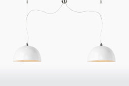 GOOD&MOJO Hanglamp Halong - Wit/Bamboe - 153x53x35cm - 2L - Scandinavisch,Bohemian - Hanglampen Eetkamer, Slaapkamer, Woonkamer