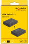 Delock 18776 - HDMI switch - 2x HDMI input 1x HDMI output - Zwart
