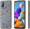 iMoshion Hoesje Geschikt voor Samsung Galaxy A21s Hoesje Siliconen - iMoshion Design hoesje - Paars / Purple Stars