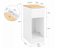 SoBuy FBT111-II-WN - Nachtkastje - Lade en open vak - 25 x 40 x 60 cm - Wit