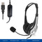 Ewent EW3565 - USB stereo headset - Microfoon met volumeregeling - Wit/Zwart