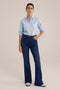WE Fashion - High Rise Flared Jeans - Super Stretch - Blue Ridge