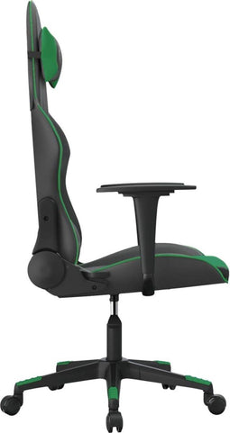 vidaXL - Gamestoel - kunstleer - zwart - en - groen