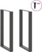vidaXL - Salontafelpoten - 2 - st - U-vormig - 60x(100-101) - cm - staal - antraciet