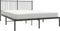 vidaXL - Bedframe - met - hoofdbord - metaal - zwart - 160x200 - cm