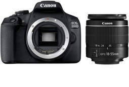 CANON EOS 2000D + EF-S 18-55 DC Spiegelreflexcamera's