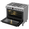 Etna FG190RVS - Gas/Electric Fornuis - 3-rings Wokbrander - Roestvrijstaal