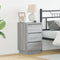 vidaXL - Nachtkastje - met - LED - Grijs - Sonoma - 39x34,5x65 - cm - Gelaagd - Hout